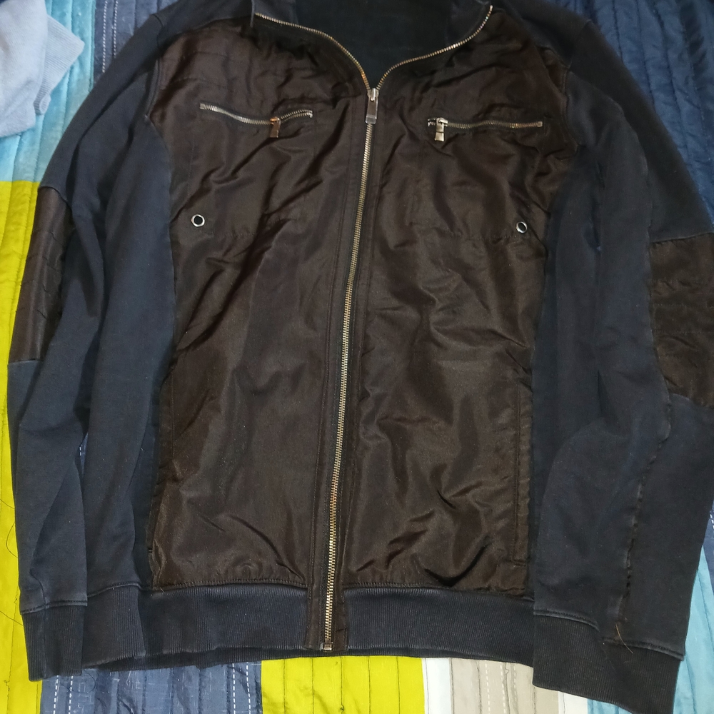 Calvin Klein Black And Shiny Bomber Jacket
